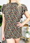 High Neck Tiered Sleeve Blouse
