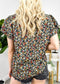 High Neck Tiered Sleeve Blouse