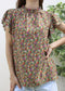 High Neck Tiered Sleeve Blouse