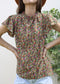 High Neck Tiered Sleeve Blouse