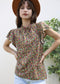 High Neck Tiered Sleeve Blouse