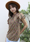High Neck Tiered Sleeve Blouse