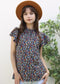 High Neck Tiered Sleeve Blouse