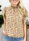High Neck Tiered Sleeve Blouse
