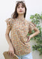 High Neck Tiered Sleeve Blouse