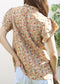 High Neck Tiered Sleeve Blouse