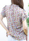 High Neck Tiered Sleeve Blouse