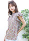 High Neck Tiered Sleeve Blouse