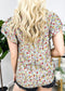 High Neck Tiered Sleeve Blouse
