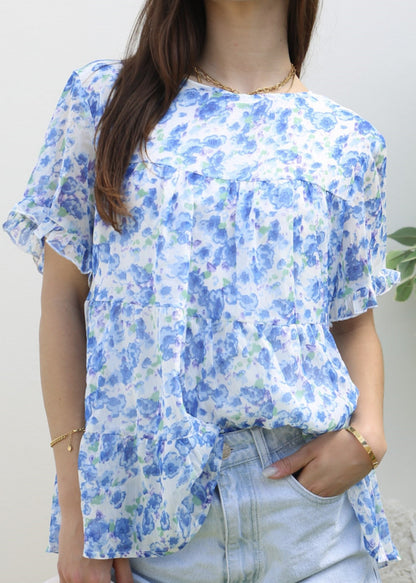 Short Sleeve Tiered Blouse