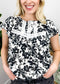 Lace Detail Floral Print Blouse