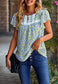 Lace Detail Floral Print Blouse