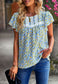 Lace Detail Floral Print Blouse