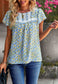Lace Detail Floral Print Blouse