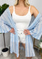 Geometric Print Open Front Kimono