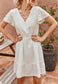 Solid Color Eyelet Dress