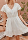 Solid Color Eyelet Dress