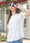 Mesh Lace Sleeve Blouse