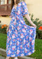 Tie Front Floral Maxi Dress