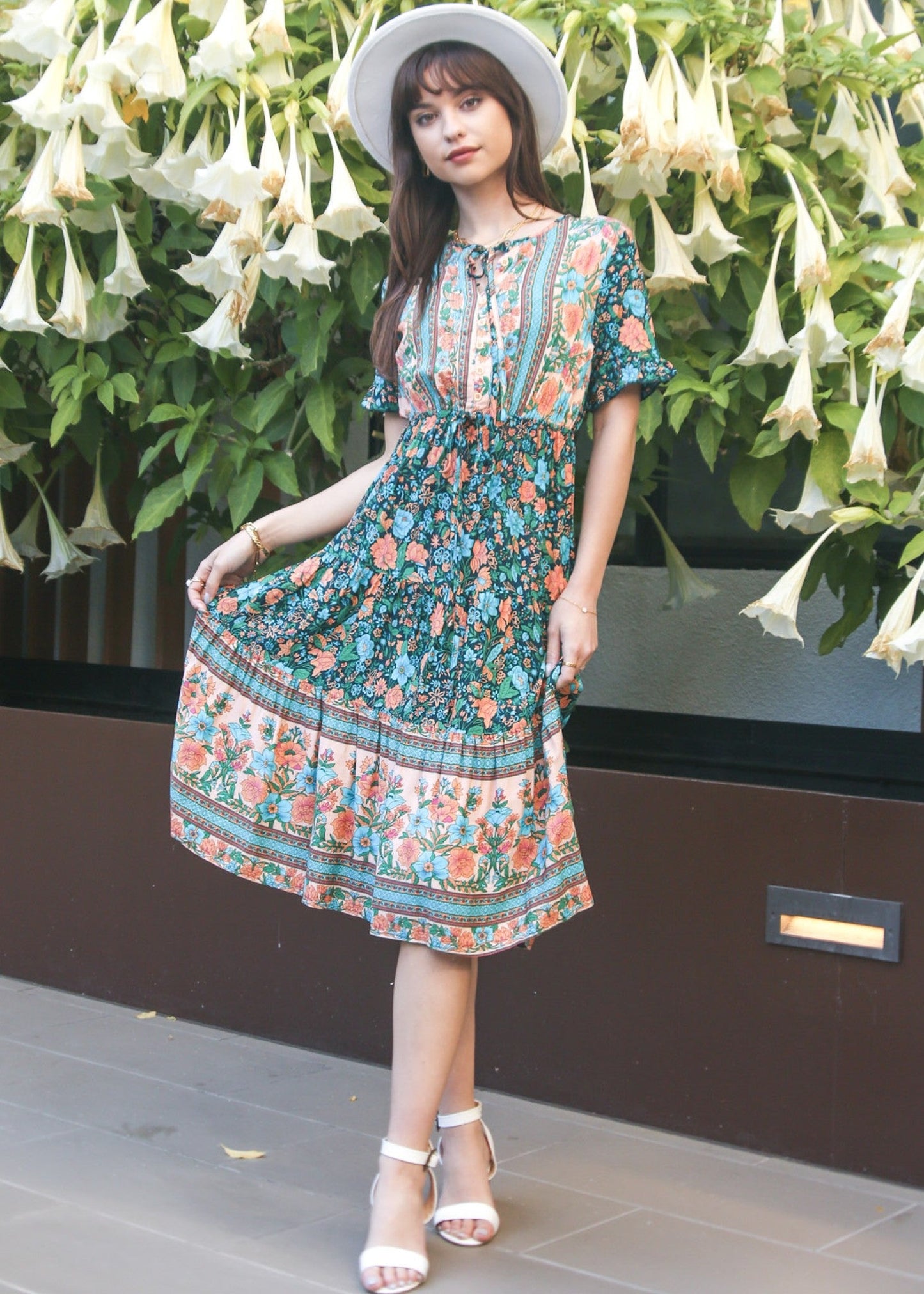 Tie Waist Boho Dress