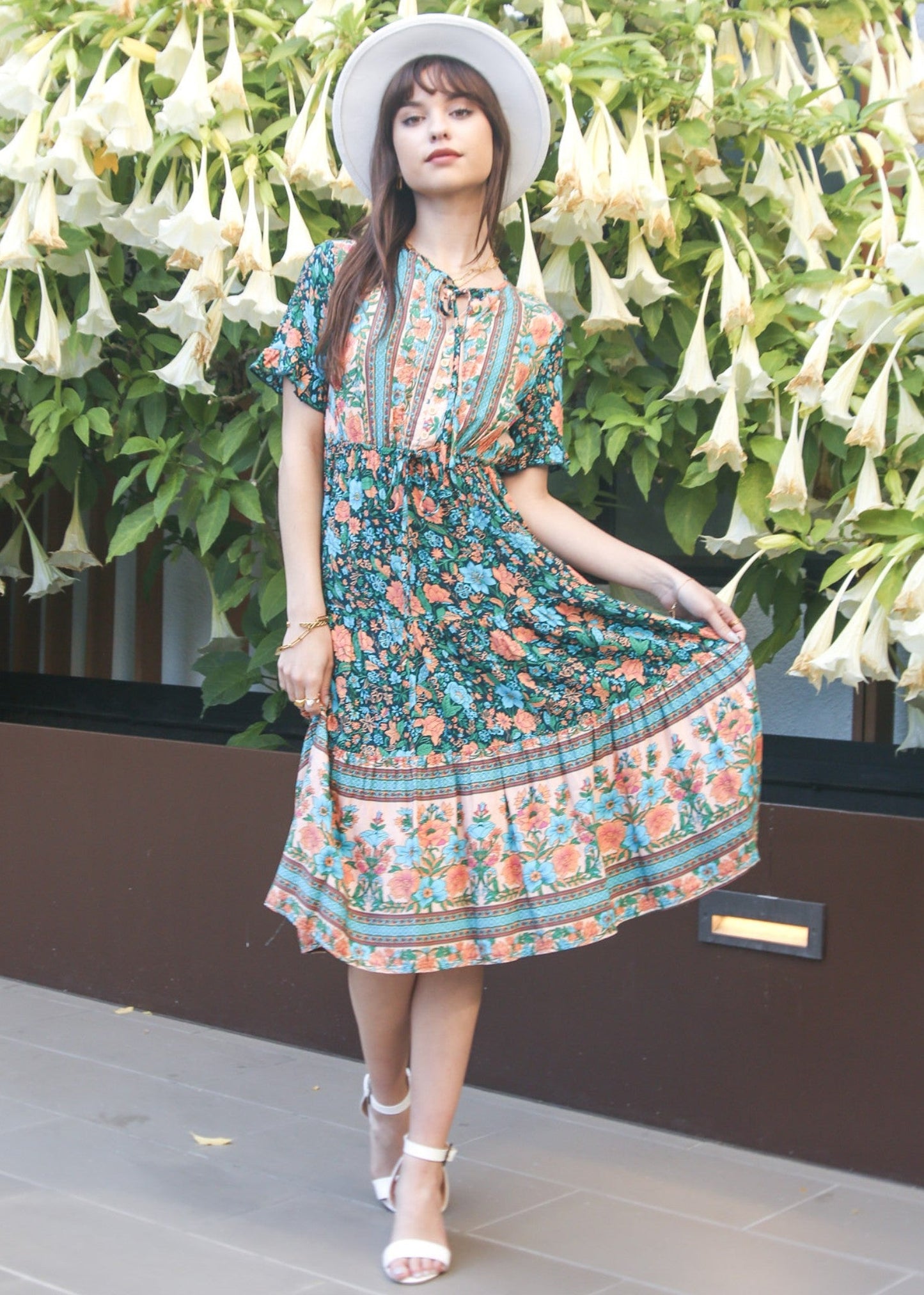 Tie Waist Boho Dress