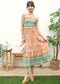 Ruffle Detail Tiered Bohemian Dress
