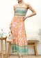 Ruffle Detail Tiered Bohemian Dress