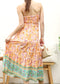Ruffle Detail Tiered Bohemian Dress