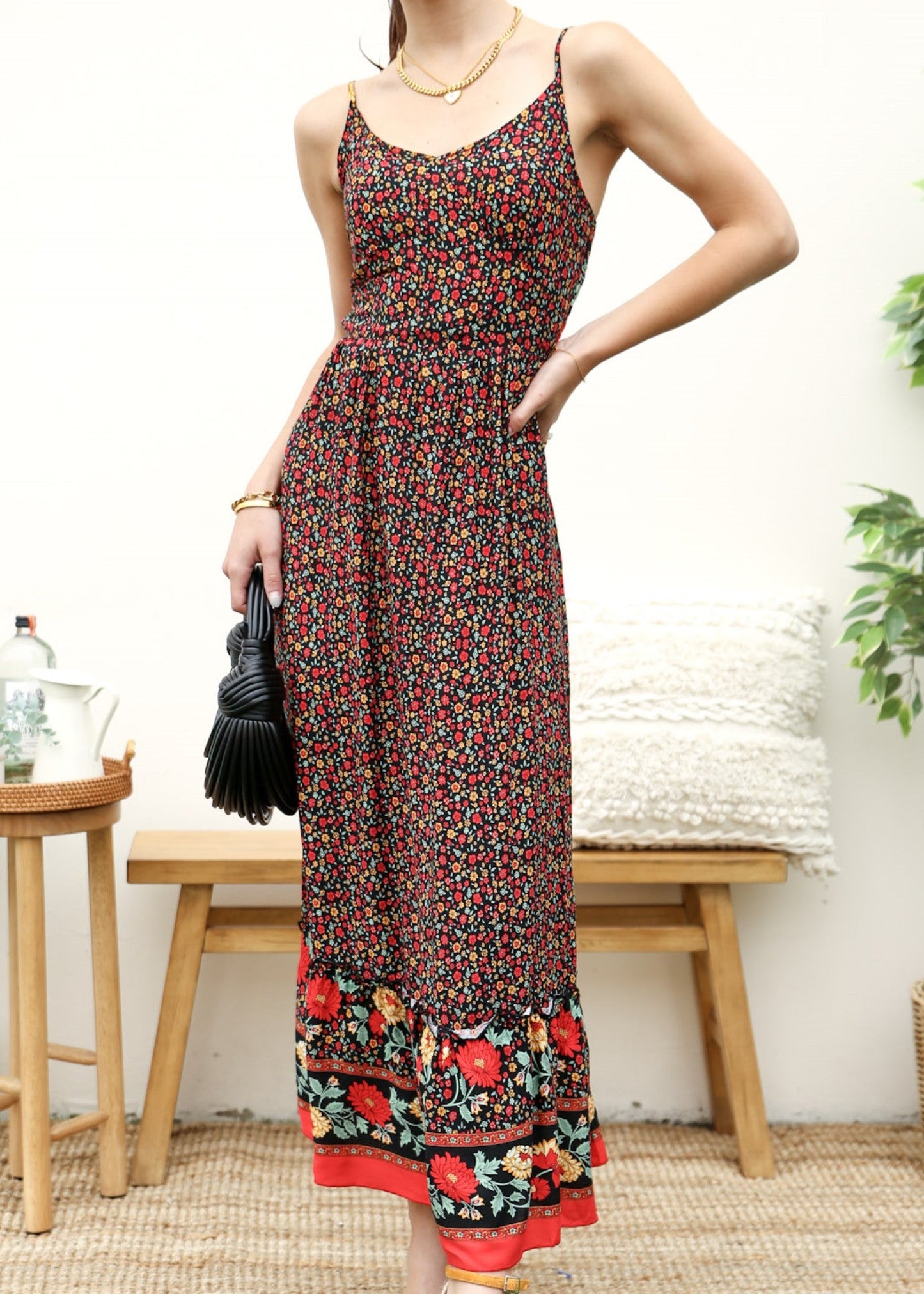 V Neck Bohemian Summer Dress