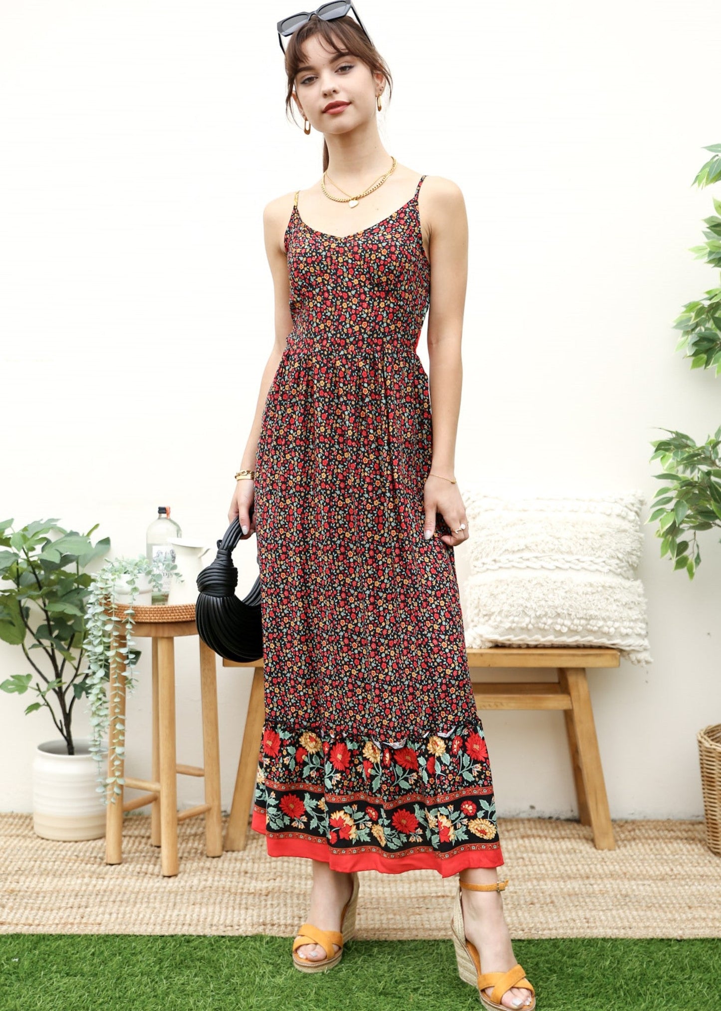 V Neck Bohemian Summer Dress