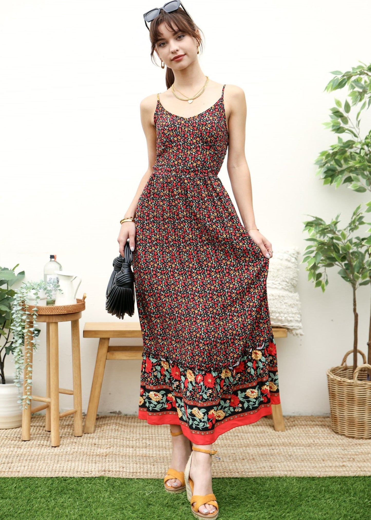 V Neck Bohemian Summer Dress