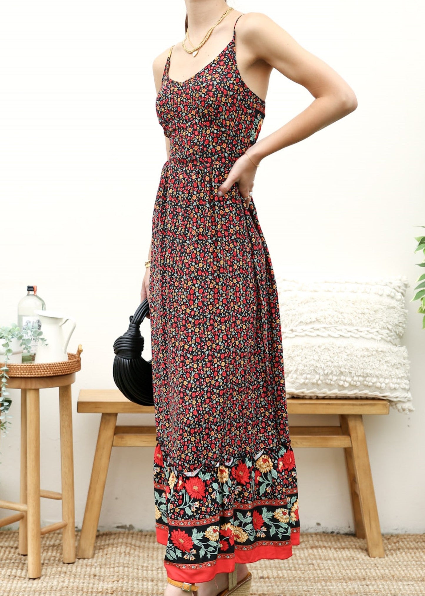 V Neck Bohemian Summer Dress