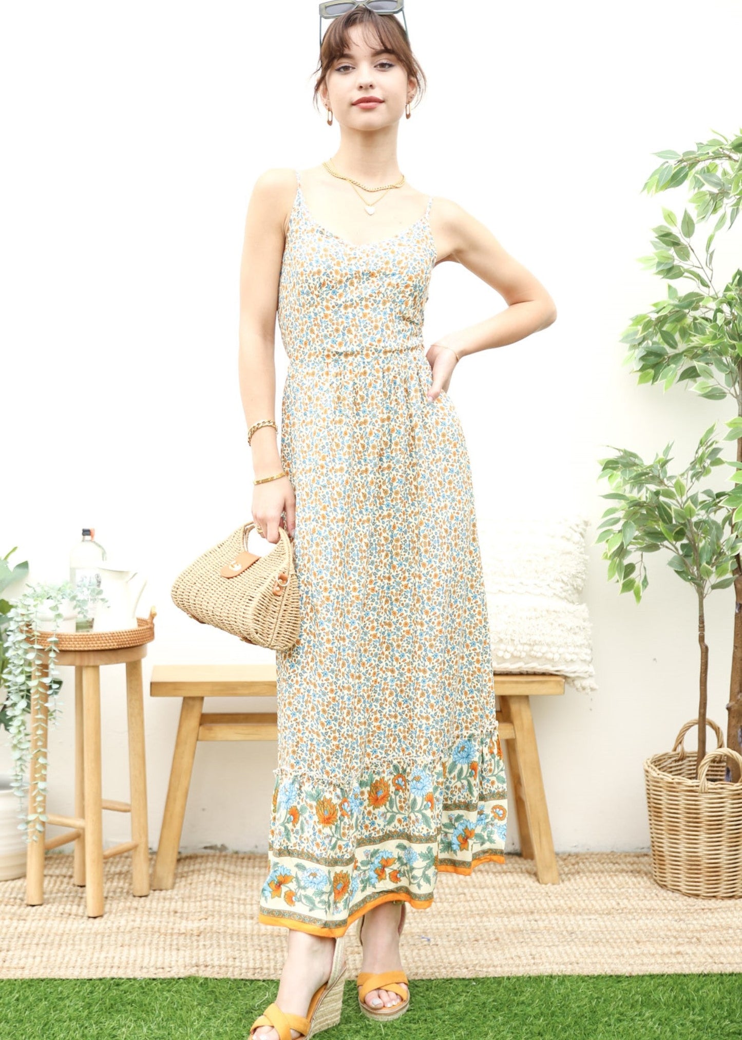 V Neck Bohemian Summer Dress