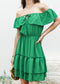Ruffle Off-Shoulder Tiered Dress