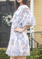 Floral Print Trumpet Sleeve Dress