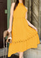 Halter Neck Tie Back Dress