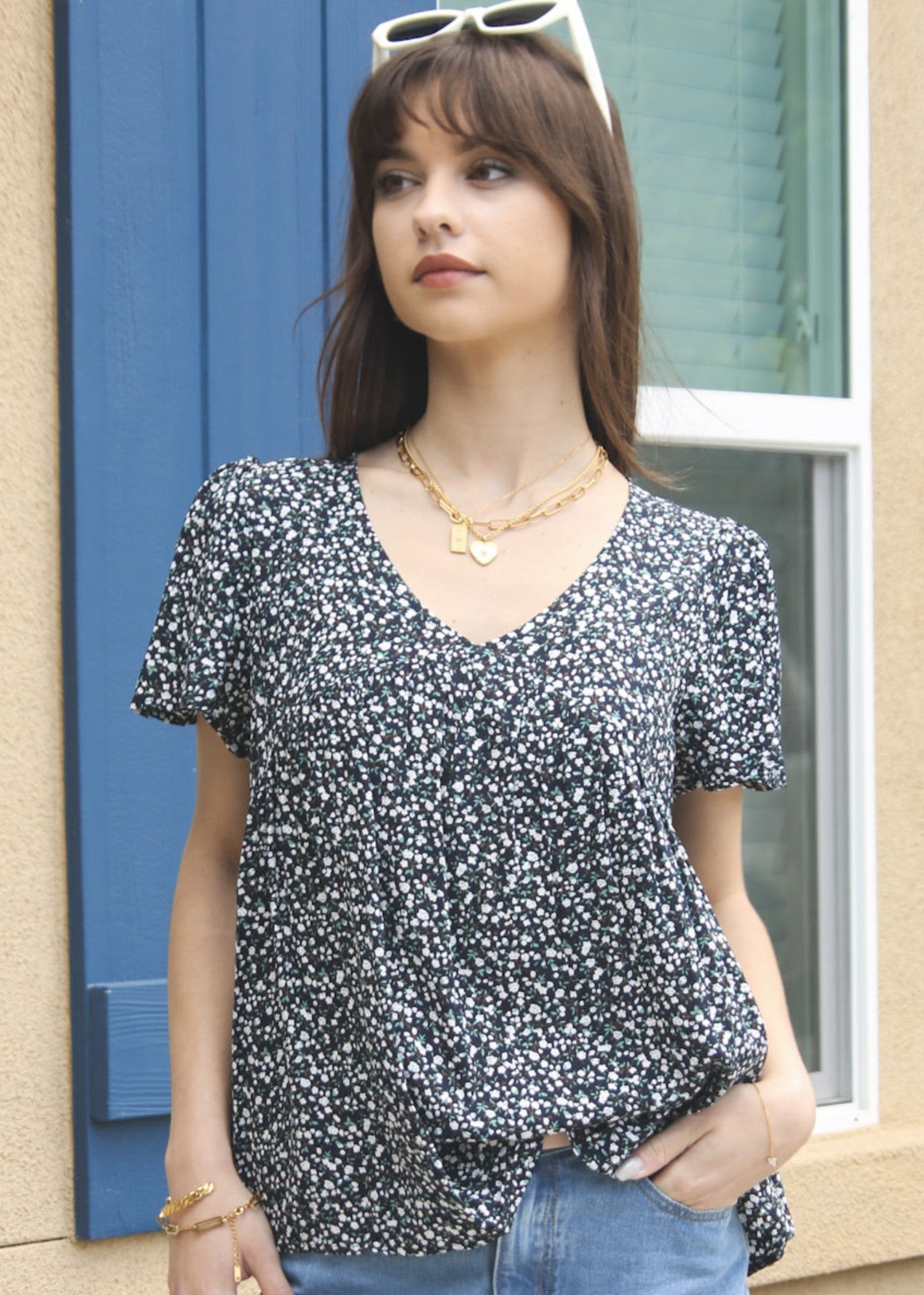 Floral Print Light Blouse