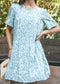 Round Neck Floral Shift Dress