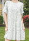Round Neck Floral Shift Dress