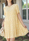 Round Neck Floral Shift Dress