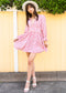 Ruffle Plunge Neck Floral Dress