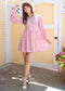 Ruffle Plunge Neck Floral Dress