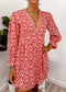 Ruffle Plunge Neck Floral Dress