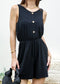 Tie-Shoulder Button Front Romper