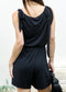 Tie-Shoulder Button Front Romper