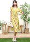 Floral Print Surplice Wrap Dress