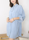 Pleated Back Frayed Hem Shirt