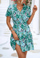 Tie Neck Floral Spring Dress