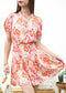 Tie Neck Floral Spring Dress