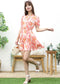 Tie Neck Floral Spring Dress